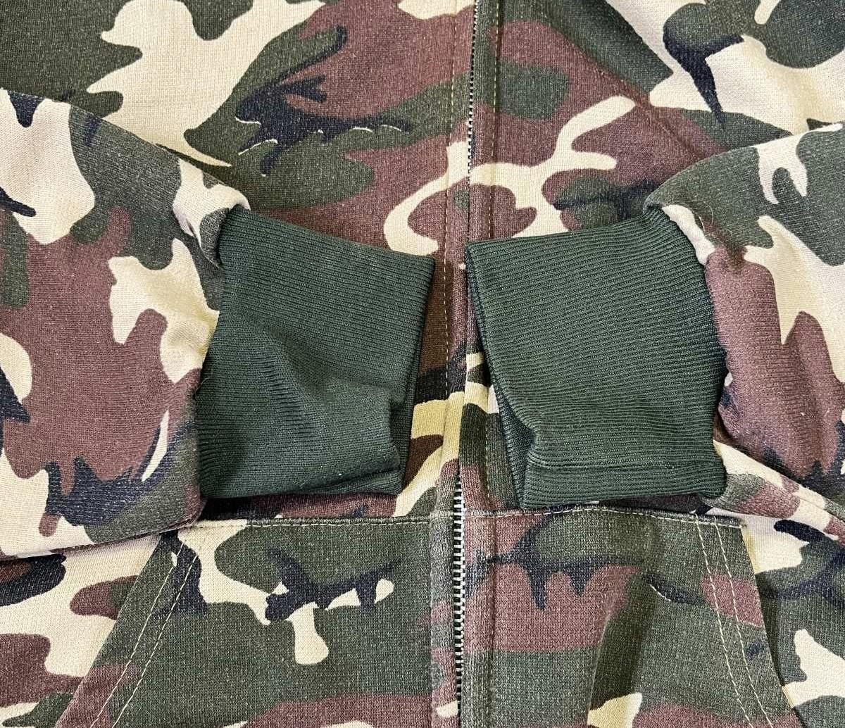 画像: 80'S UNKNOWN 裏地サーマル フルジップ ダブルフェイス スウェットパーカー カモ アルミジップ (VINTAGE)
