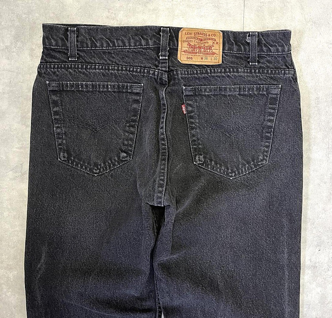 画像: 90'S LEVIS 505 デニム ブラック USA製 W36L30 (VINTAGE)