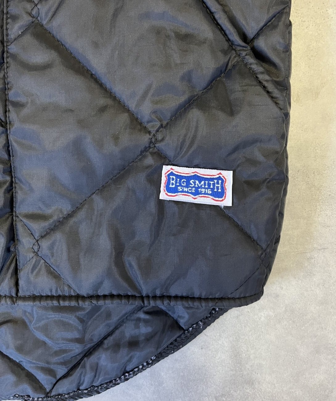 画像: 80'S BIG SMITH 三角タグ キルティングベスト ブラック USA製 (MINT CONDITION)