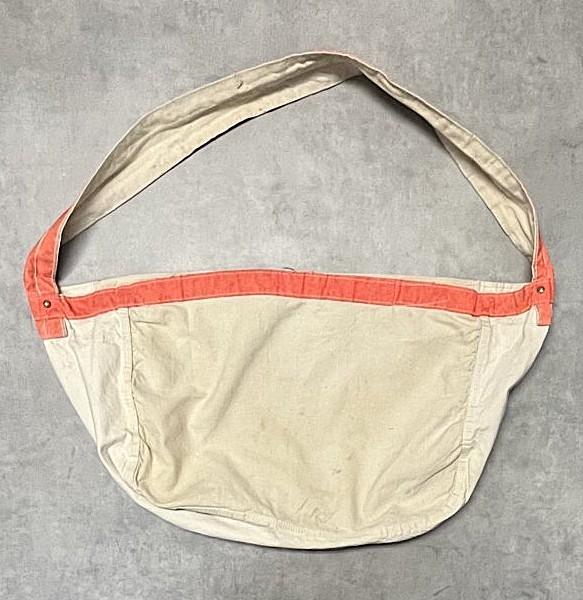 画像7: 60'S THE NEWS AND OBSERVER 染み込みプリント ニュースペーパーバッグ オフホワイト/オレンジ (VINTAGE)