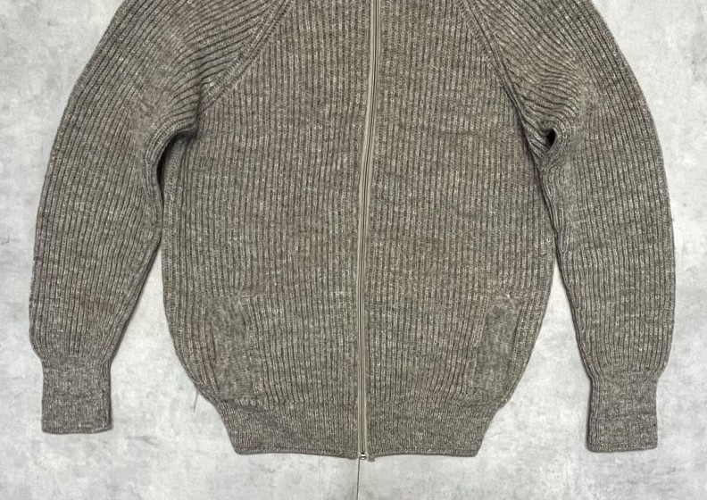 画像: 80'S LL Bean ブリティッシュウール ドライバーズニット ダークベージュ イングランド製 (VINTAGE)