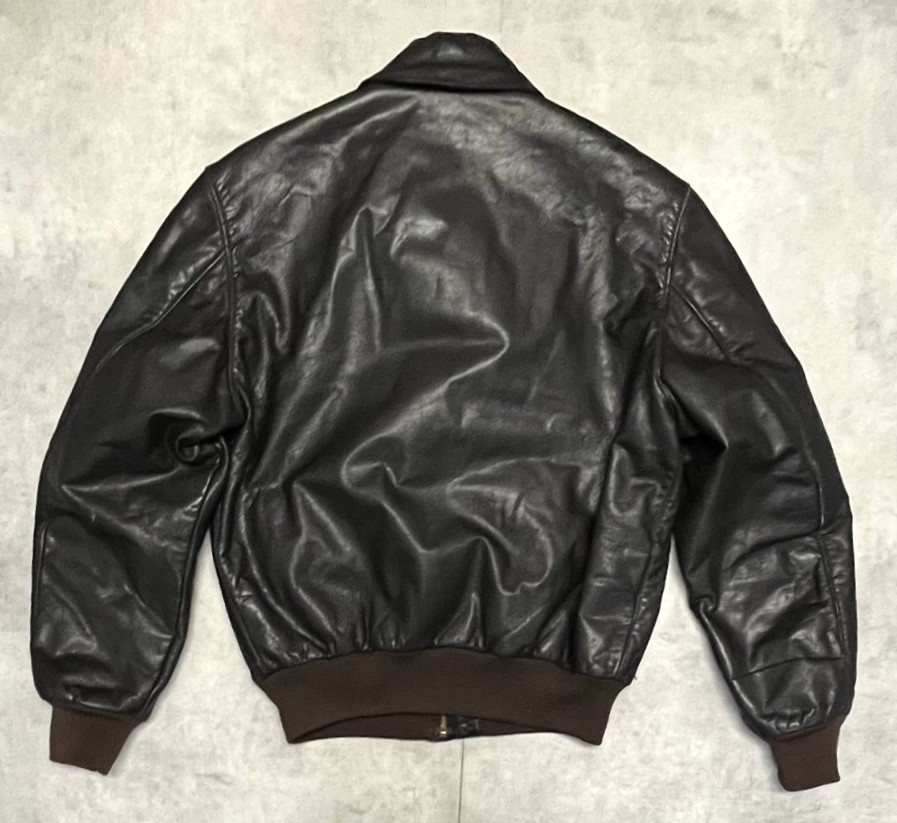 画像5: 80'S LL Bean "A-2" レザー フライトジャケット ダークブラウン USA製 (VINTAGE)