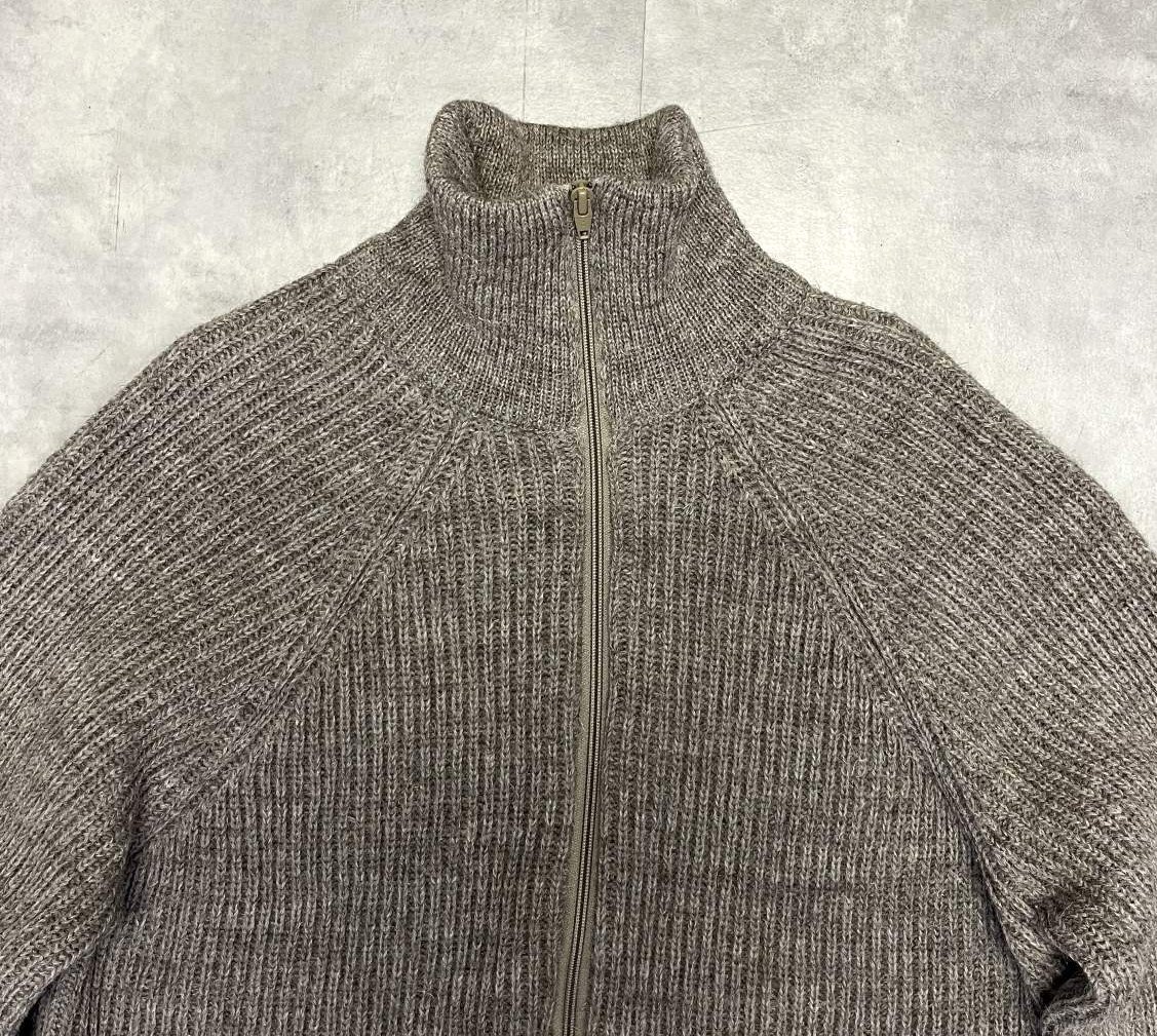 画像: 80'S LL Bean ブリティッシュウール ドライバーズニット ダークベージュ イングランド製 (VINTAGE)