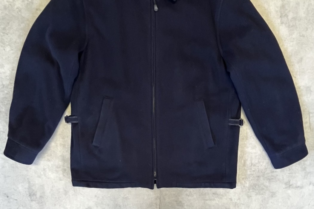 画像: 90'S RALPH LAUREN 裏地キルティング ウール スポーツジャケット ネイビー (VINTAGE)