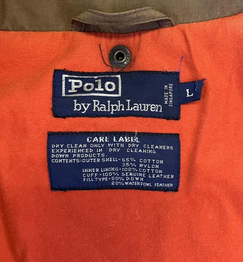 画像2: 80'S RALPH LAUREN チンスト付き ダウンジャケット ダークベージュ (VINTAGE)