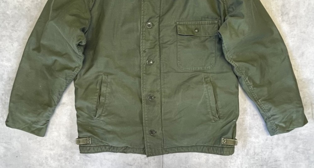 画像: 80'S アメリカ軍 US NAVY "A-2" デッキジャケット ミリタリーグリーン (VINTAGE)