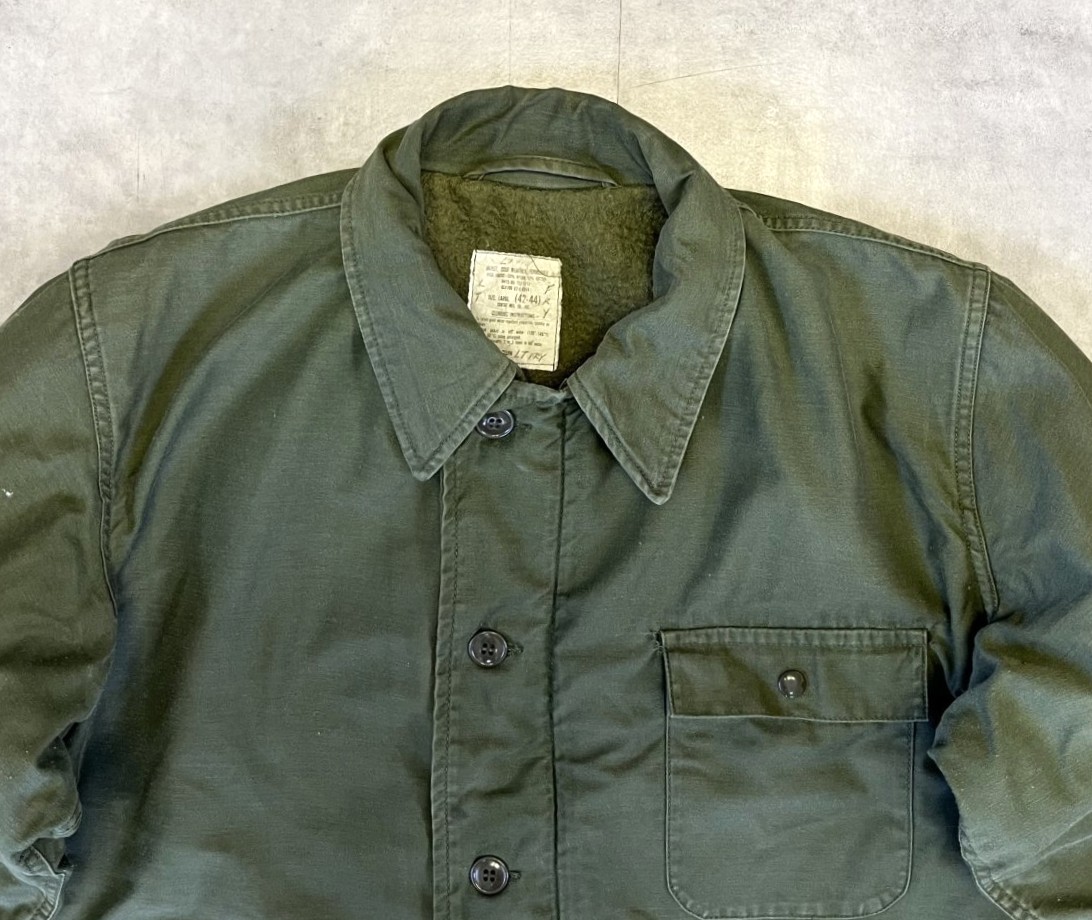 画像: 80'S アメリカ軍 US NAVY "A-2" デッキジャケット ミリタリーグリーン (VINTAGE)