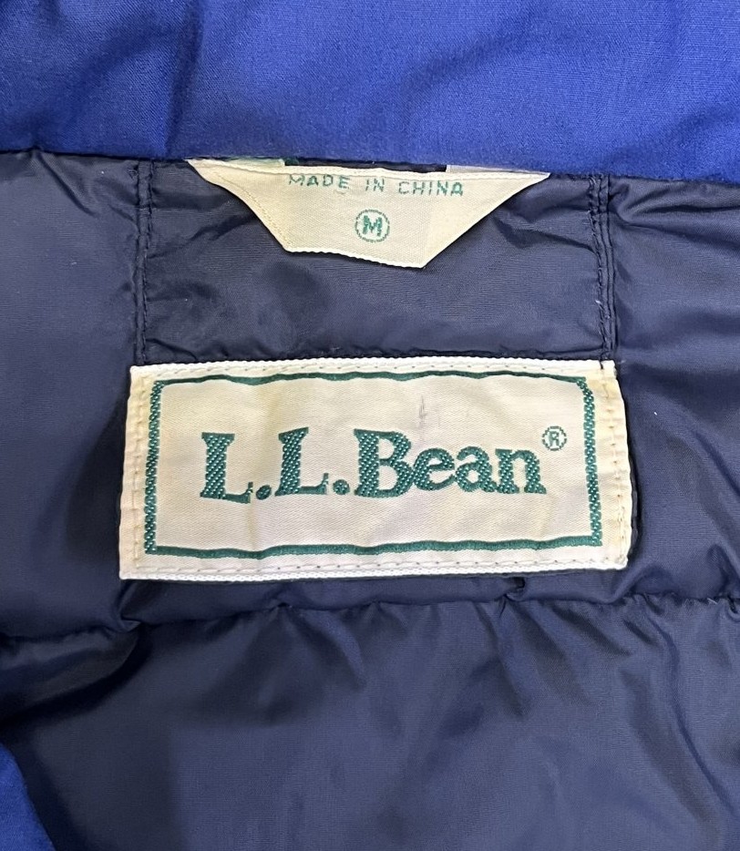画像2: 90'S LL Bean ナイロン シャツ型 ダウンジャケット ダークブルー (VINTAGE)