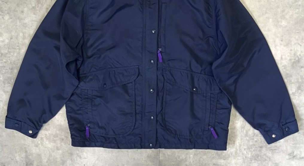 画像: 90'S LL Bean ナイロン バギーズジャケット ネイビー/パープル (VINTAGE)
