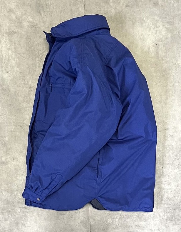 画像4: 90'S LL Bean ナイロン シャツ型 ダウンジャケット ダークブルー (VINTAGE)