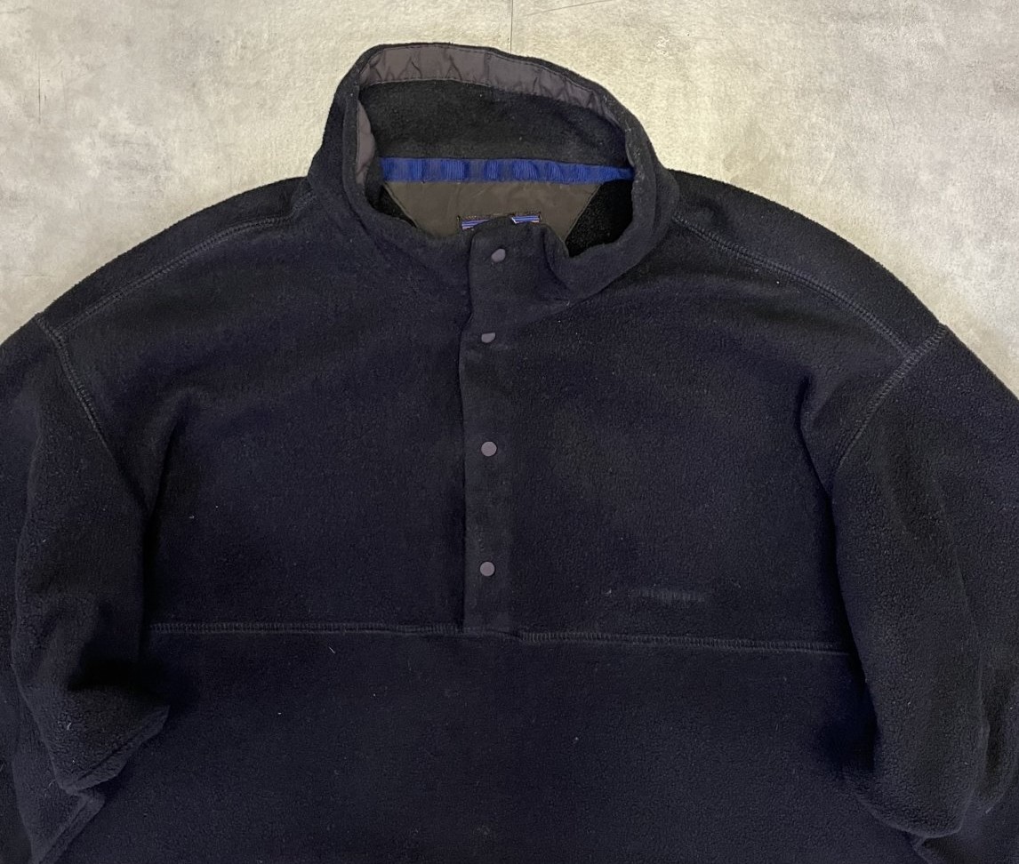 画像: 90'S PATAGONIA "MICRO D-LUXE PULLOVER" フリース スナップT ブラック USA製 (VINTAGE)