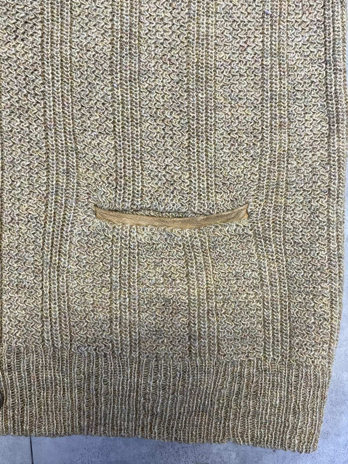 画像4: 70'S UNKNOWN メタルボタン ニットカーディガン ダークベージュ (VINTAGE) 