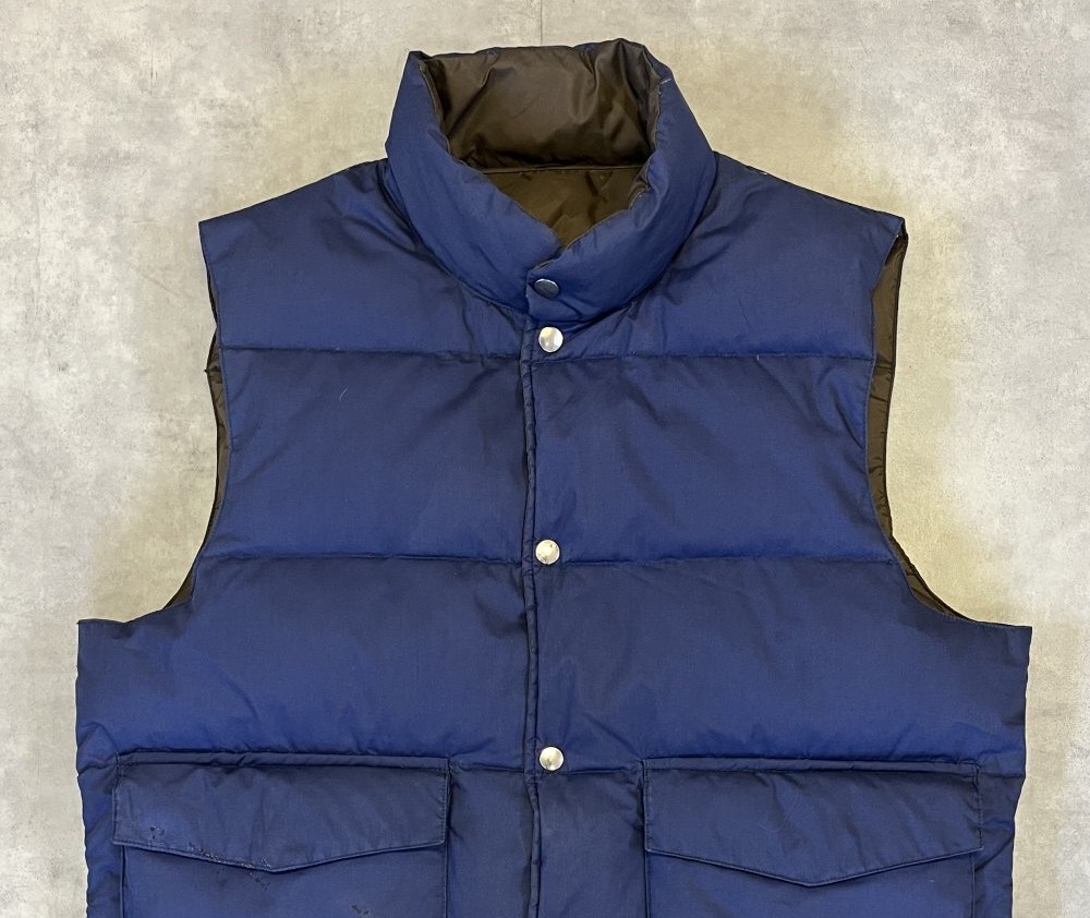 画像: 70'S JC PENNEY リバーシブル ダウンベスト ネイビー/ブラウン (VINTAGE)