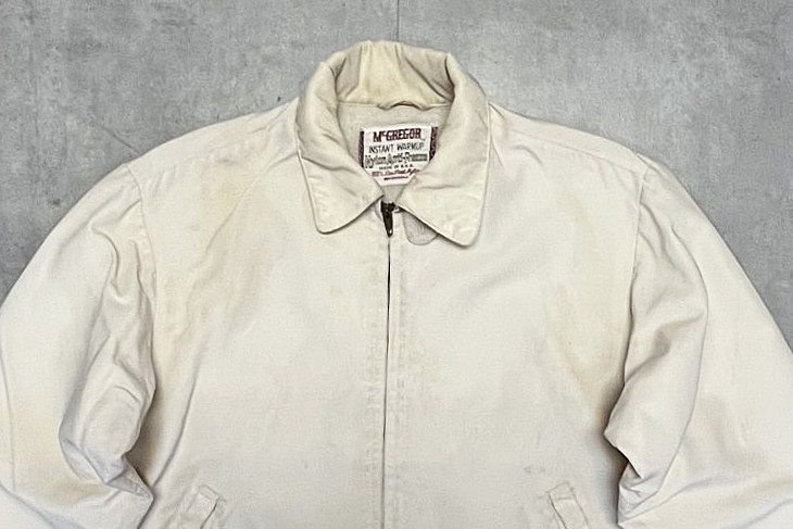 画像: 60'S McGREGOR "NYLON ANTI-FREEZE" 裏地付き ドリズラージャケット ホワイト USA製 (VINTAGE)