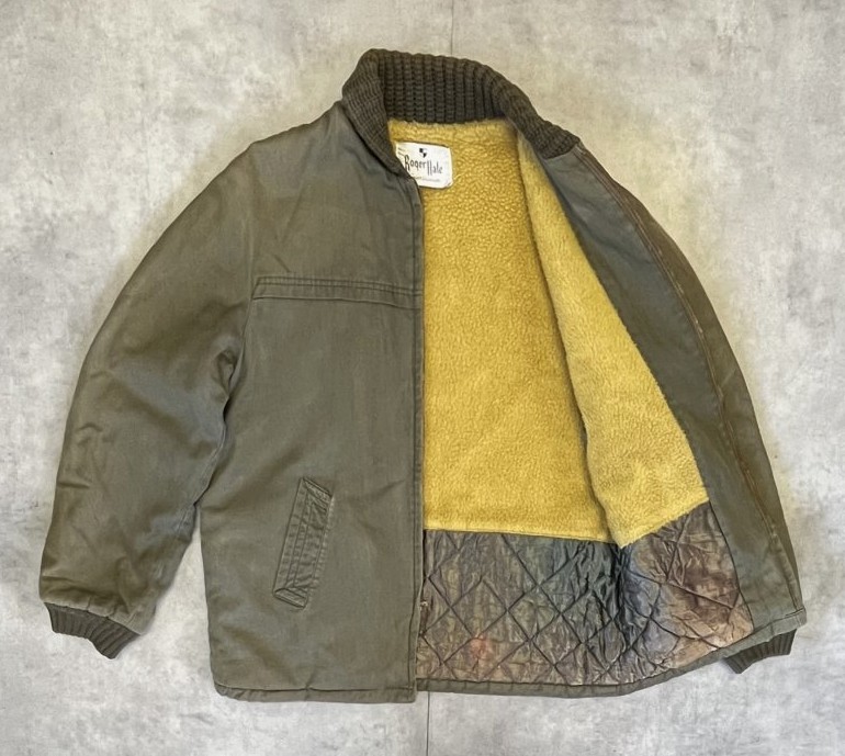 画像3: 70'S ROGER HALE SPORTSWEAR 裏地ボア ファラオジャケット CONMATICブラスジップ カーキ (VINTAGE)