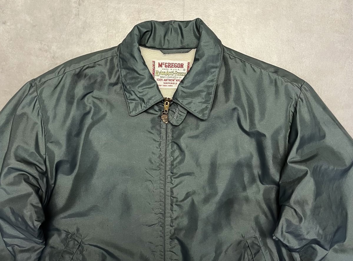 画像: 60'S McGREGOR "NYLON ANTI-FREEZE" 裏地付き ドリズラージャケット オリーブ USA製 (VINTAGE)