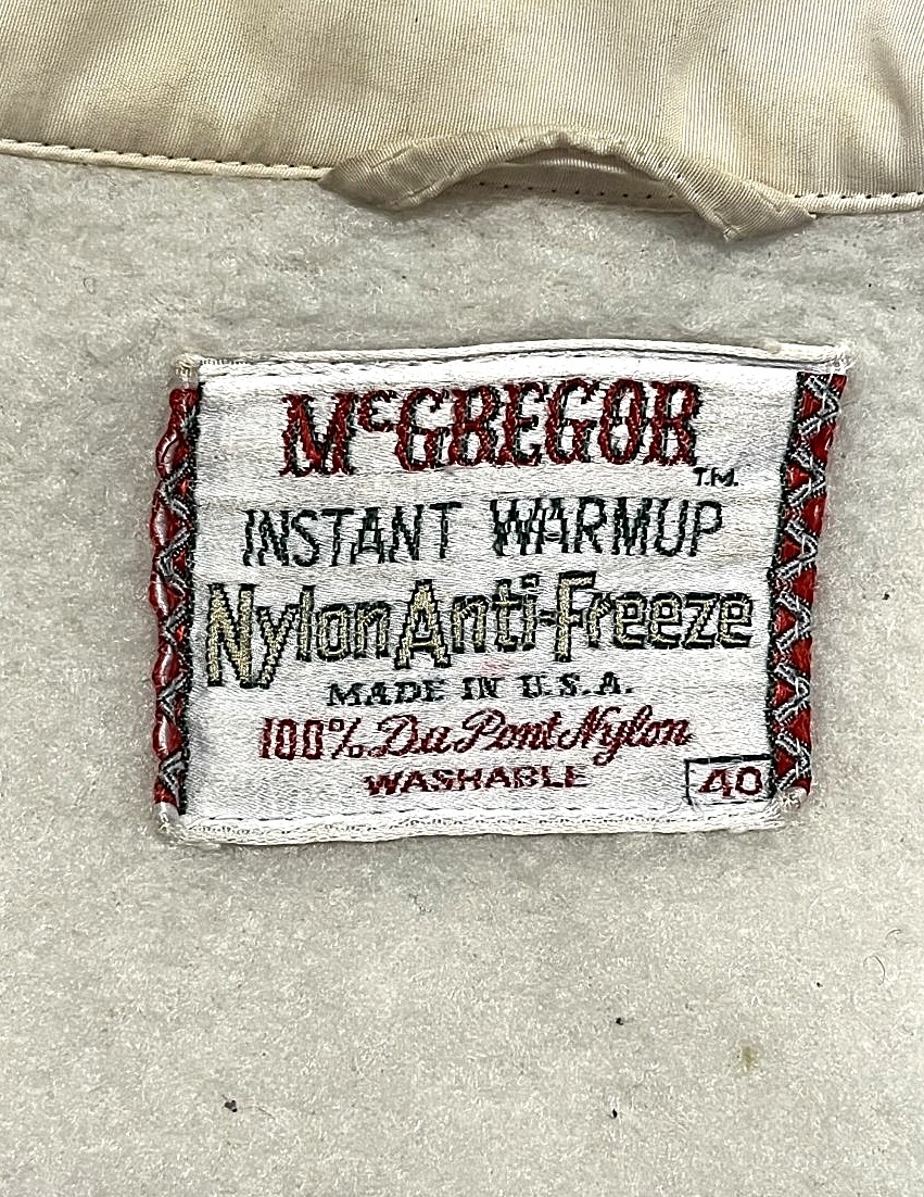 画像2: 60'S McGREGOR "NYLON ANTI-FREEZE" 裏地付き ドリズラージャケット ホワイト USA製 (VINTAGE)