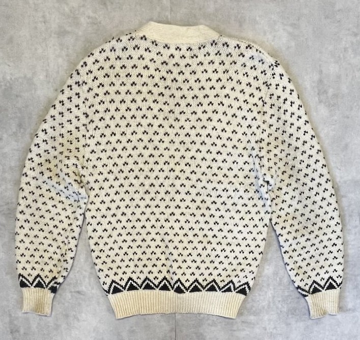 画像3: 80'S ROYAL NORTH MILLS OUTFITTERS ニットカーディガン バーズアイ柄 USA製 (VINTAGE) 