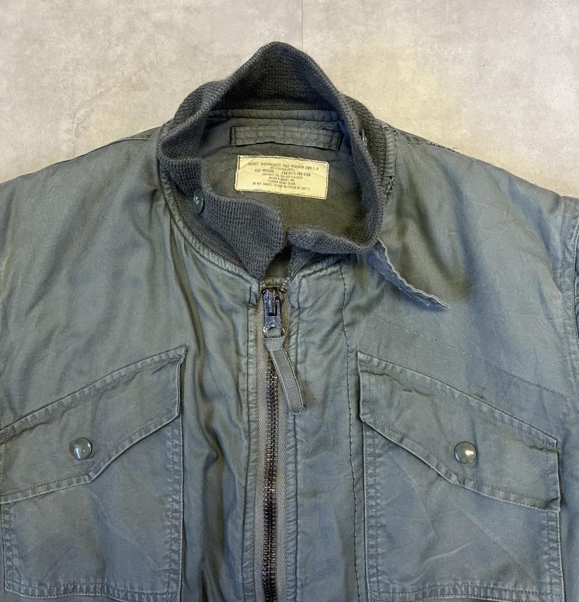 画像: 70'S アメリカ軍 USAF "CWU-7/P" ユーティリティジャケット セージグリーン (VINTAGE) 