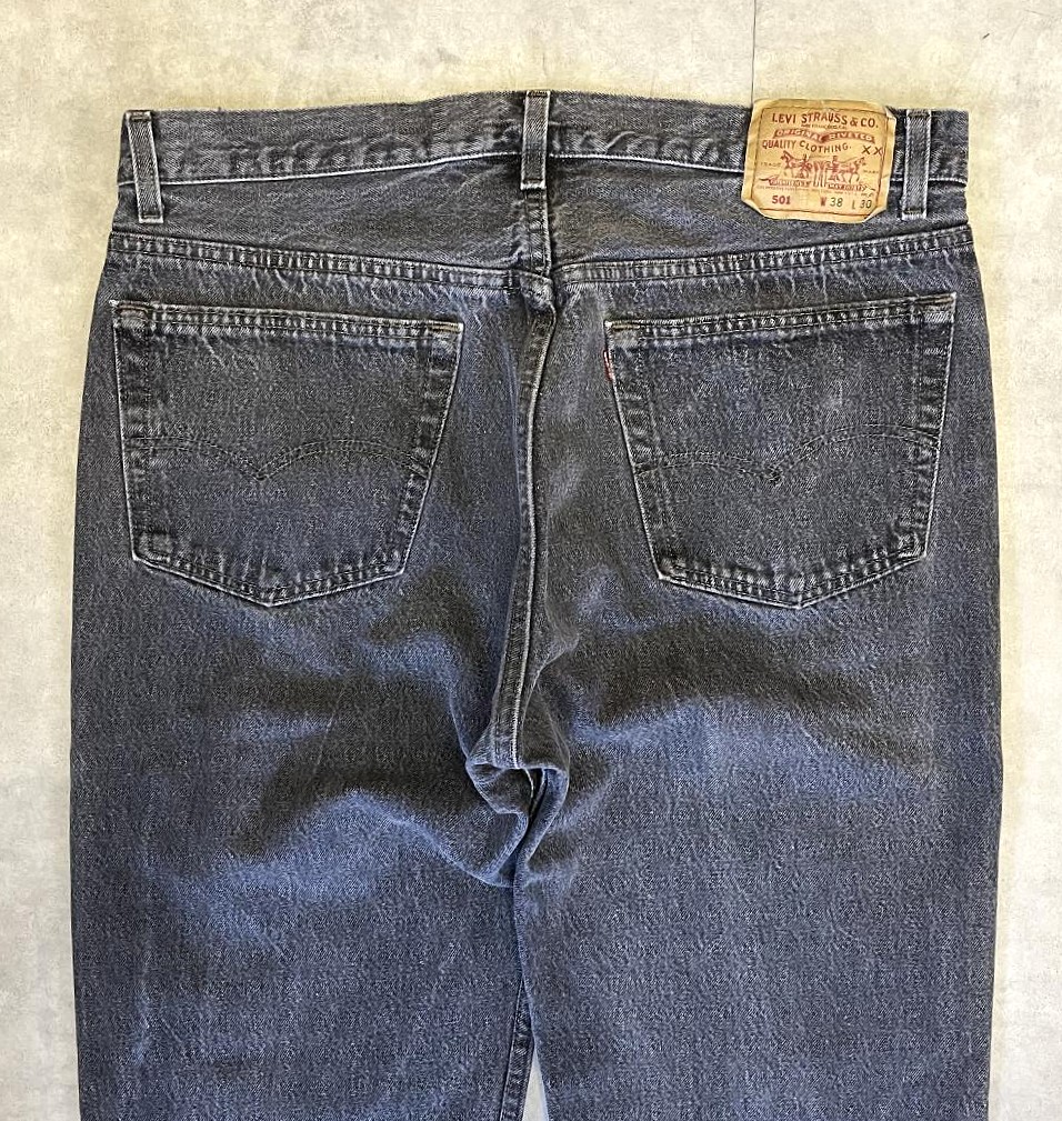 画像: 90'S LEVIS 501 デニム 先染めブラック W38L30 USA製 (VINTAGE)
