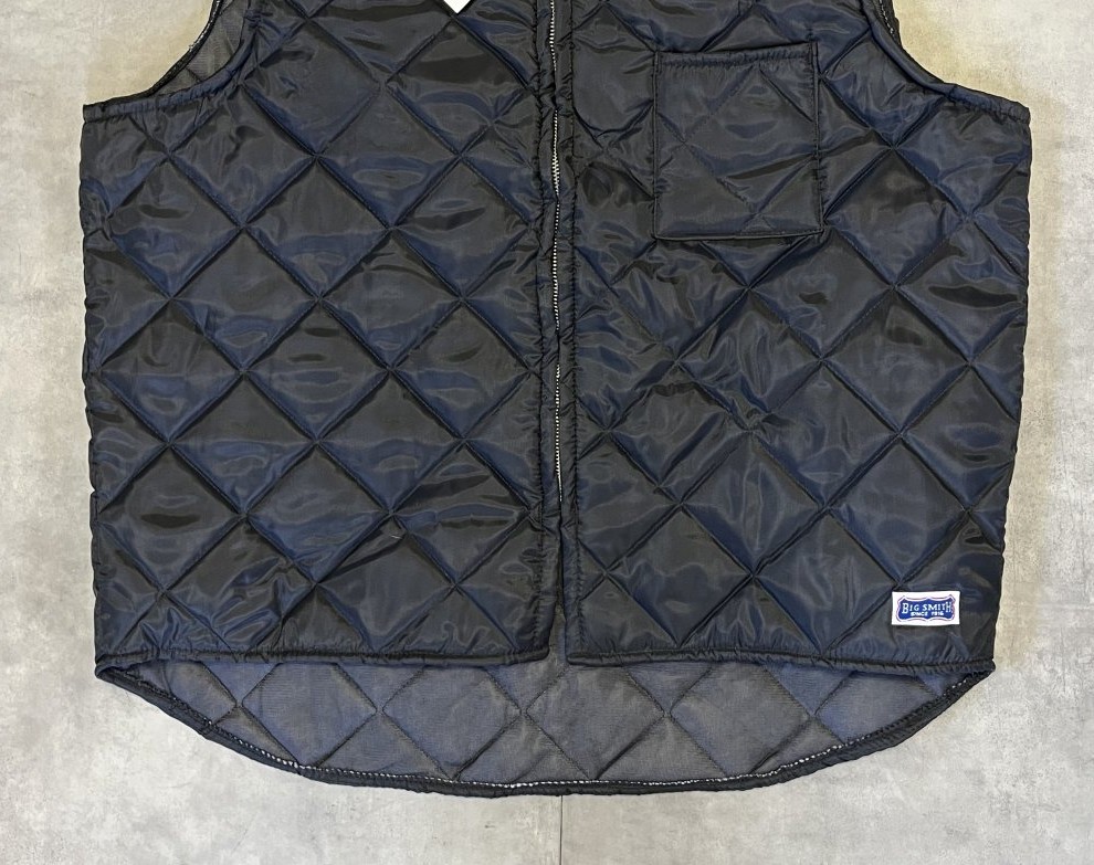 画像: 80'S BIG SMITH 三角タグ キルティングベスト ブラック USA製 (DEADSTOCK)