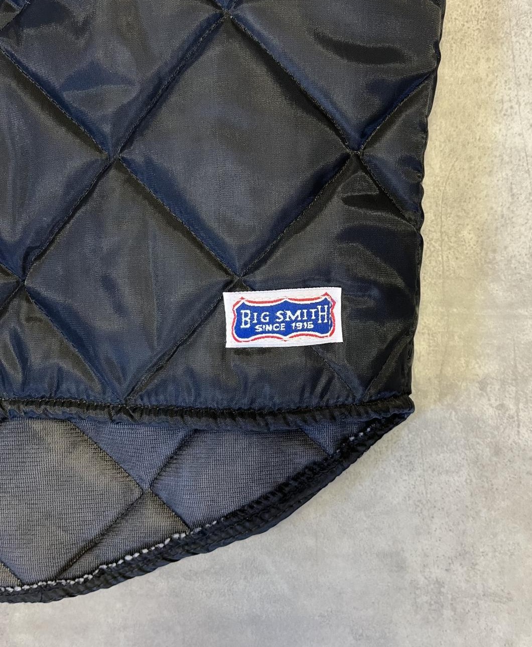 画像3: 80'S BIG SMITH 三角タグ キルティングベスト ブラック USA製 (DEADSTOCK)