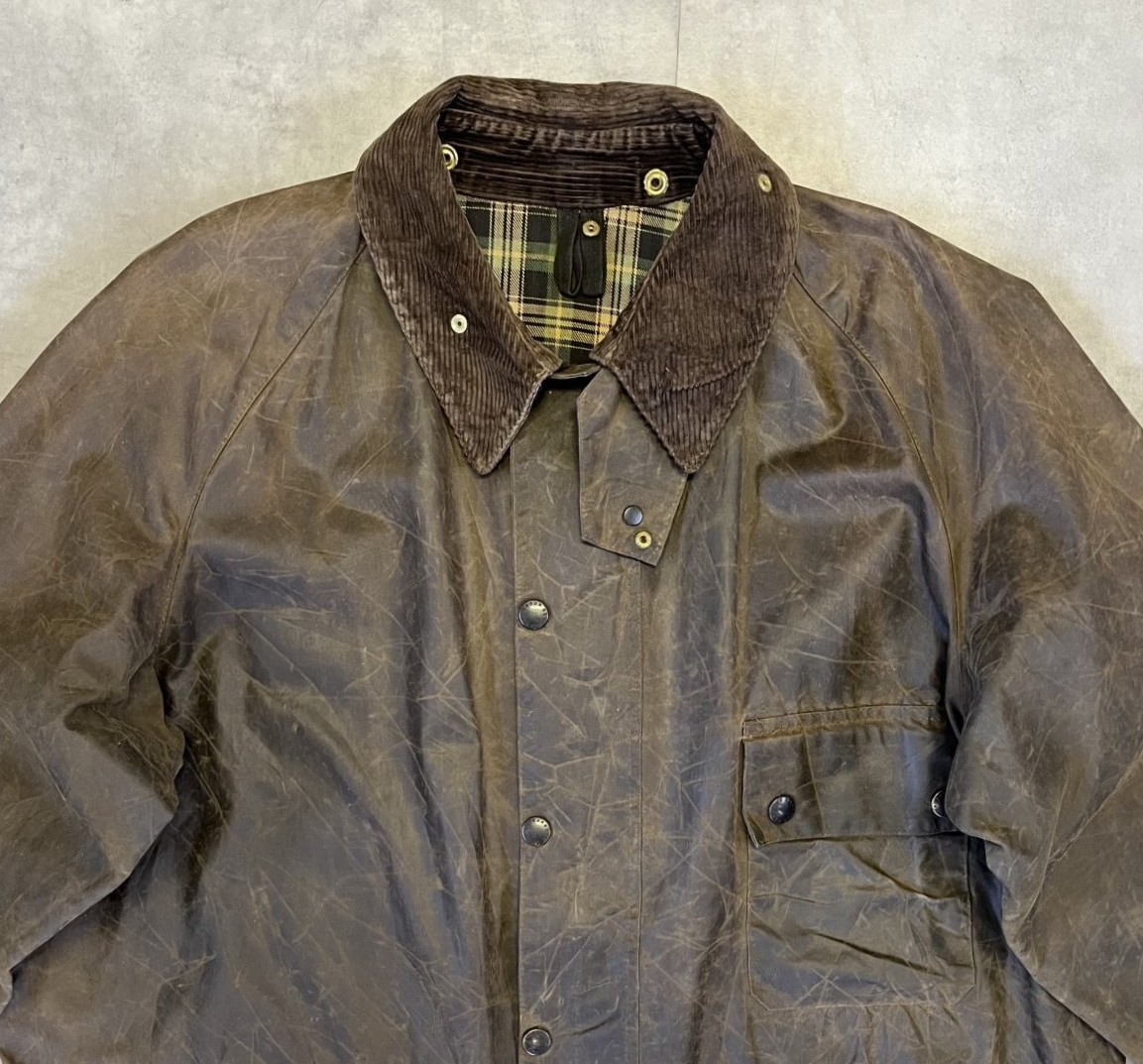 画像: 90'S BARBOUR 3クレスト "SOLWAY ZIPPER" 旧タグ オイルドジャケット ブラウン イングランド製 (VINTAGE)