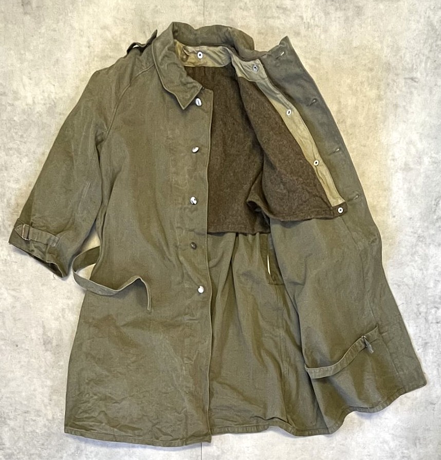 画像5: 50'S フランス軍 ウールライナー付き モーターサイクルコート オリーブ (VINTAGE)