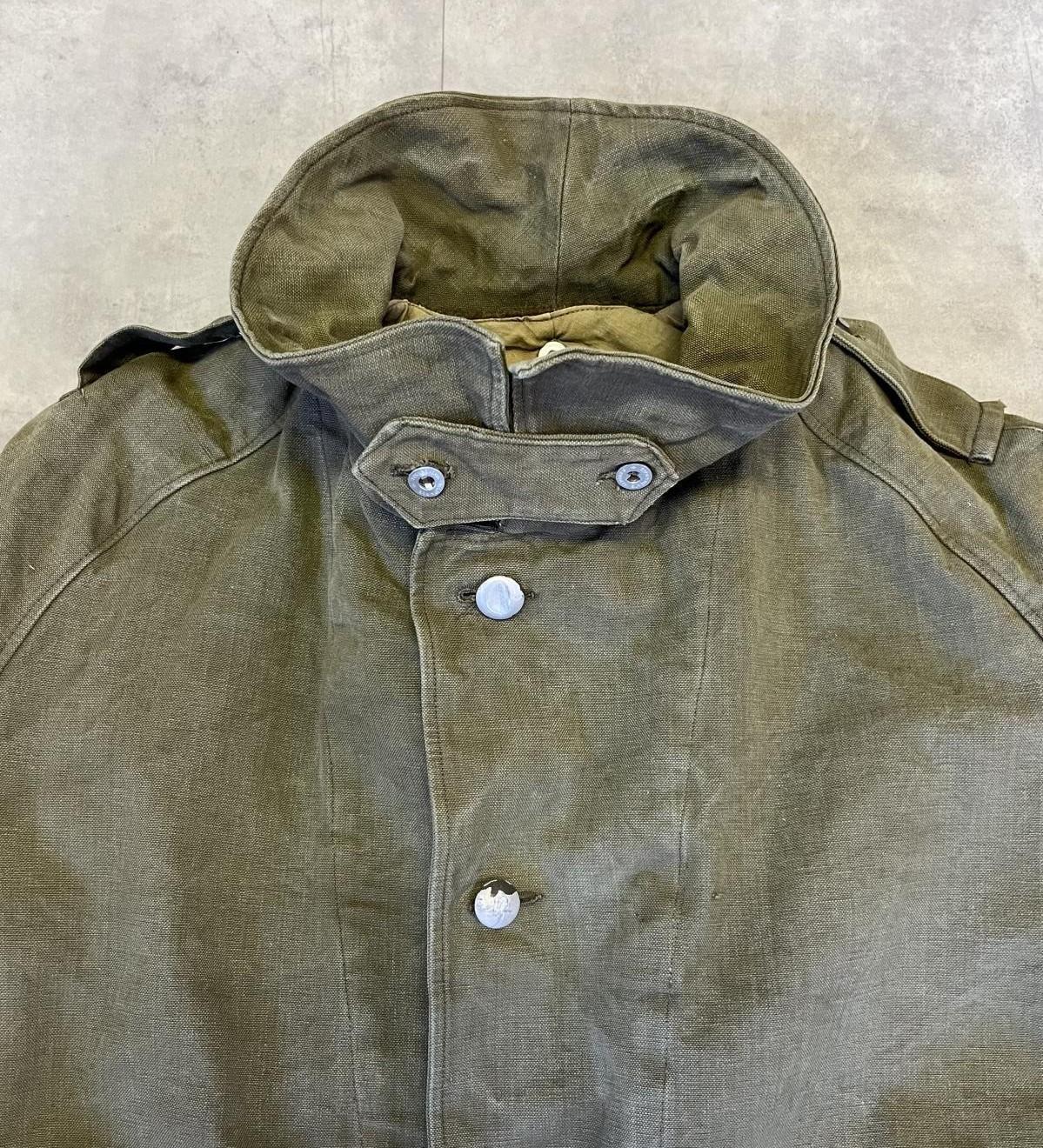 画像3: 50'S フランス軍 ウールライナー付き モーターサイクルコート オリーブ (VINTAGE)