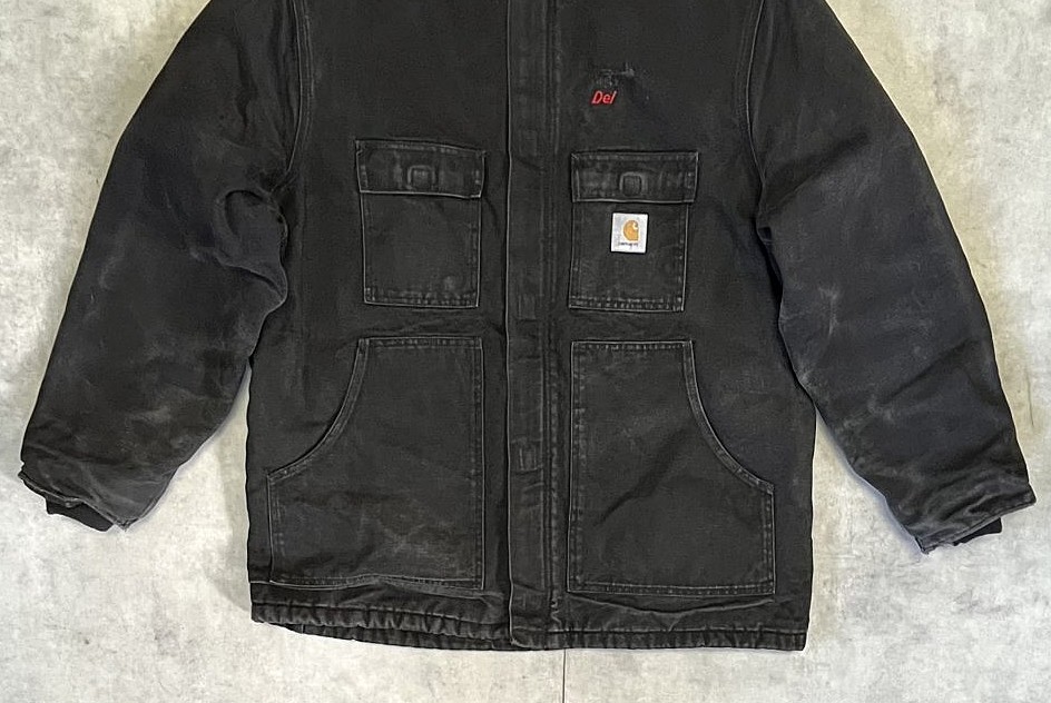 画像: 80'S CARHARTT "TRADITIONAL COAT" 裏地ブランケット ダックジャケット ブラック USA製 (VINTAGE)