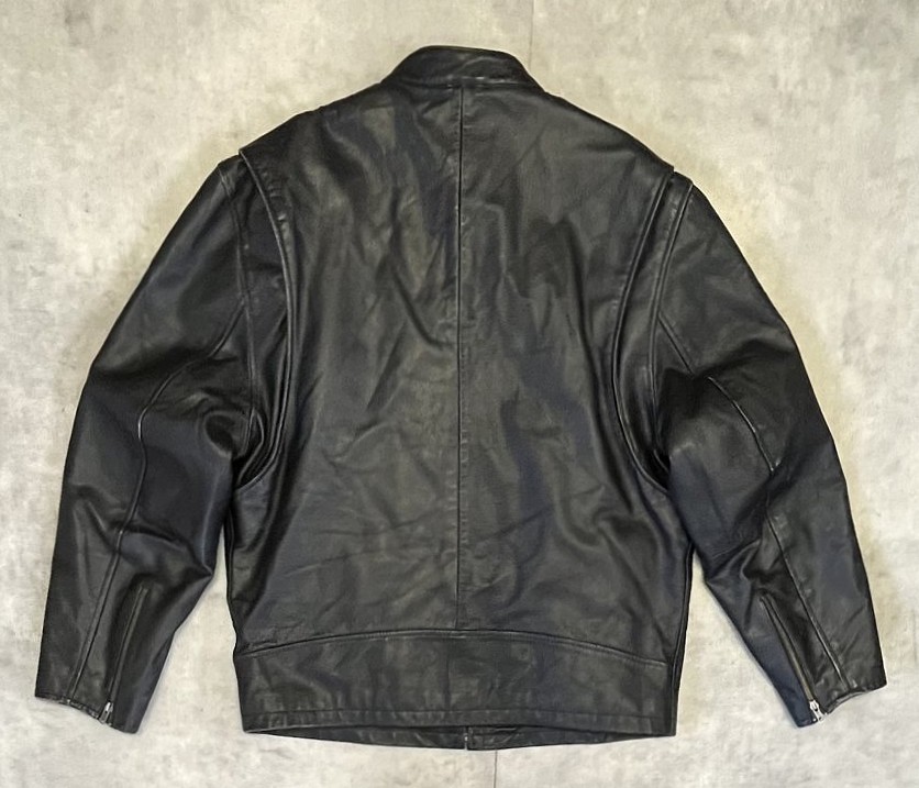 画像5: 00'S GAP 旧タグ 裏地キルティング レザー ライダースジャケット ブラック (VINTAGE)
