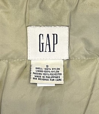画像2: 00'S GAP 旧タグ 裏地キルティング ナイロン ドリズラージャケット ダークブラウン (VINTAGE)