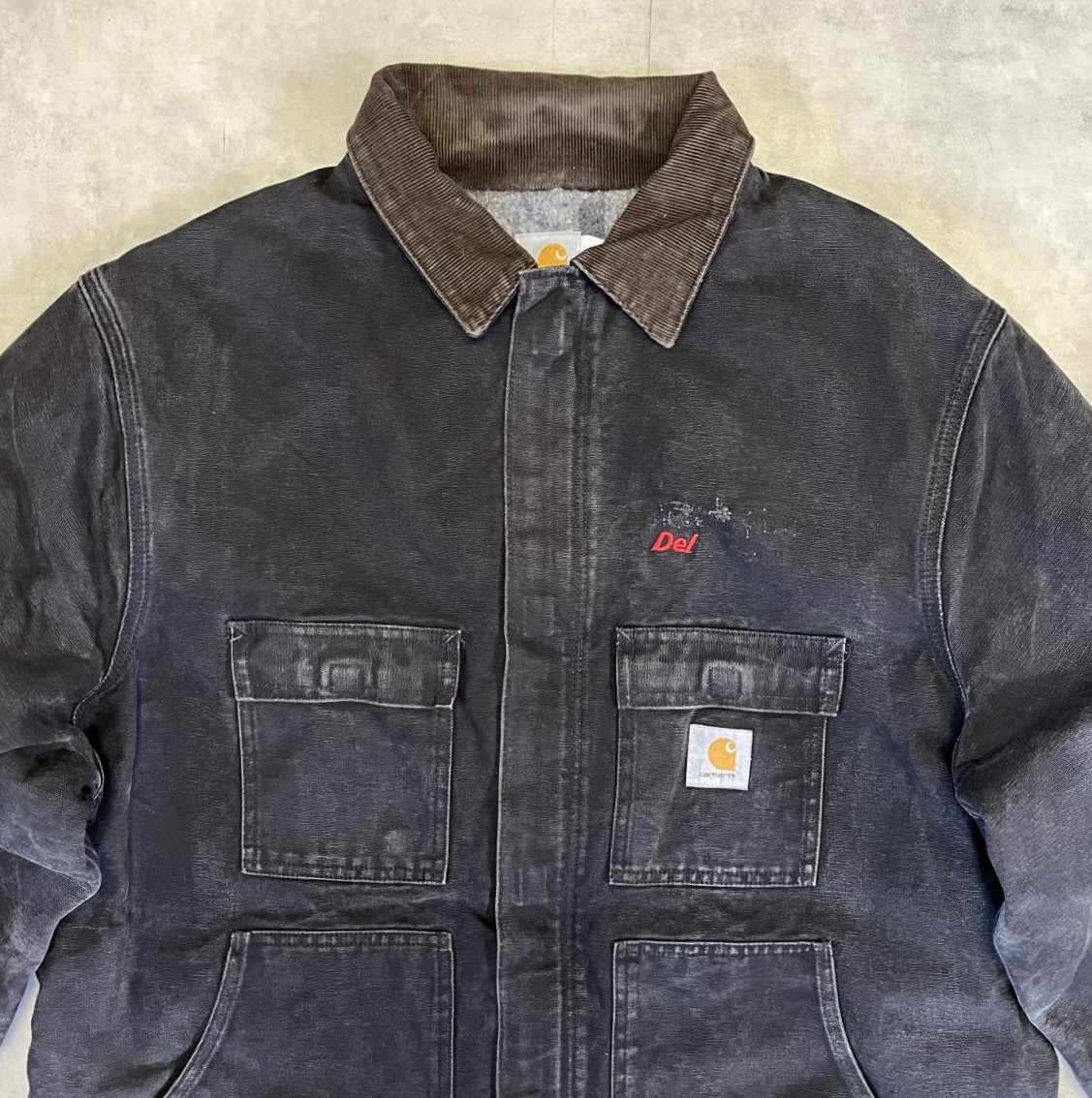 画像: 80'S CARHARTT "TRADITIONAL COAT" 裏地ブランケット ダックジャケット ブラック USA製 (VINTAGE)