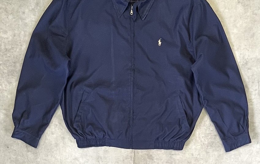 画像: 90'S RALPH LAUREN チンスト付き ドリズラージャケット ネイビー (VINTAGE)