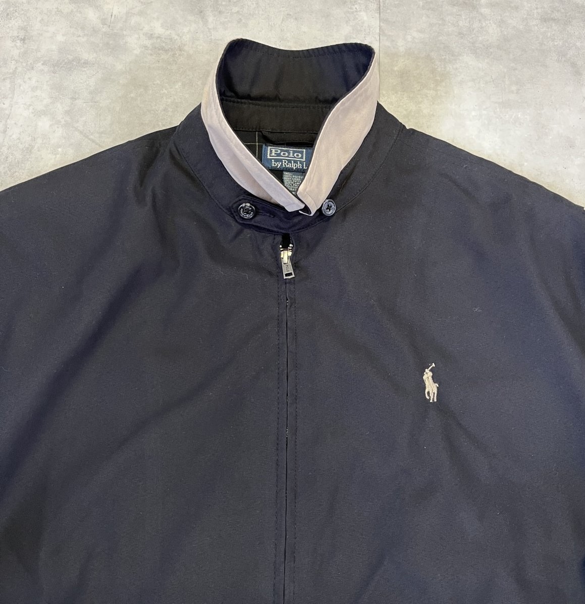 画像: 90'S RALPH LAUREN チンスト付き ドリズラージャケット ブラック (VINTAGE)