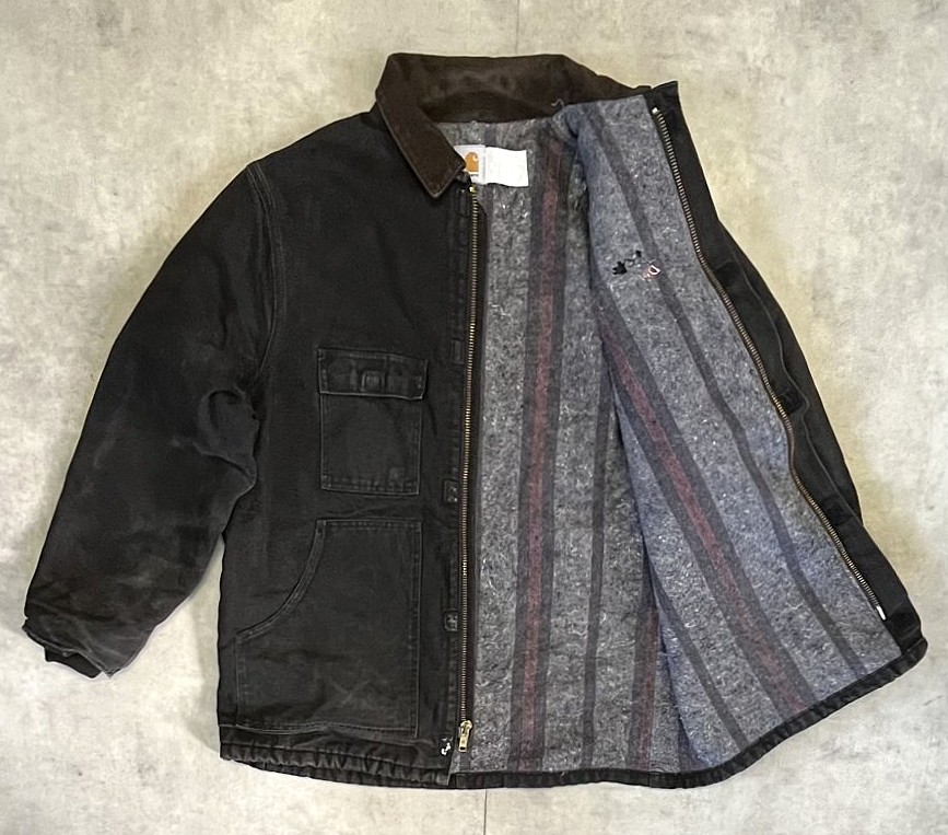 画像3: 80'S CARHARTT "TRADITIONAL COAT" 裏地ブランケット ダックジャケット ブラック USA製 (VINTAGE)