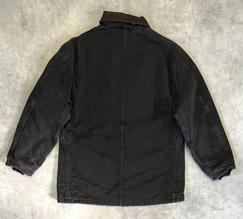 画像4: 80'S CARHARTT "TRADITIONAL COAT" 裏地ブランケット ダックジャケット ブラック USA製 (VINTAGE)