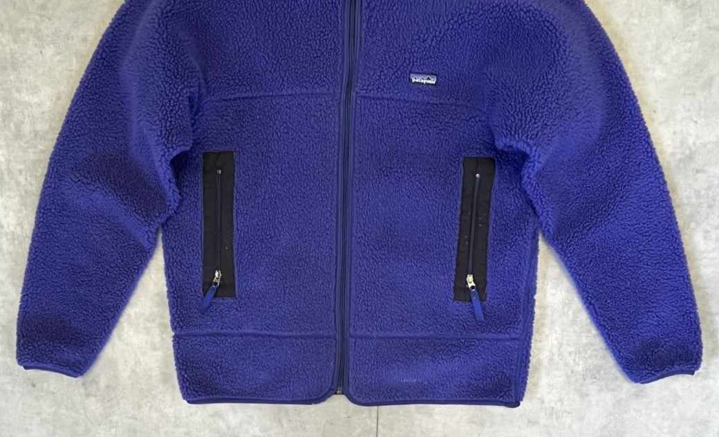 画像: 90'S PATAGONIA 初期レトロX 裏地P.E.F フリースジャケット パープルブルー USA製 (VINTAGE)