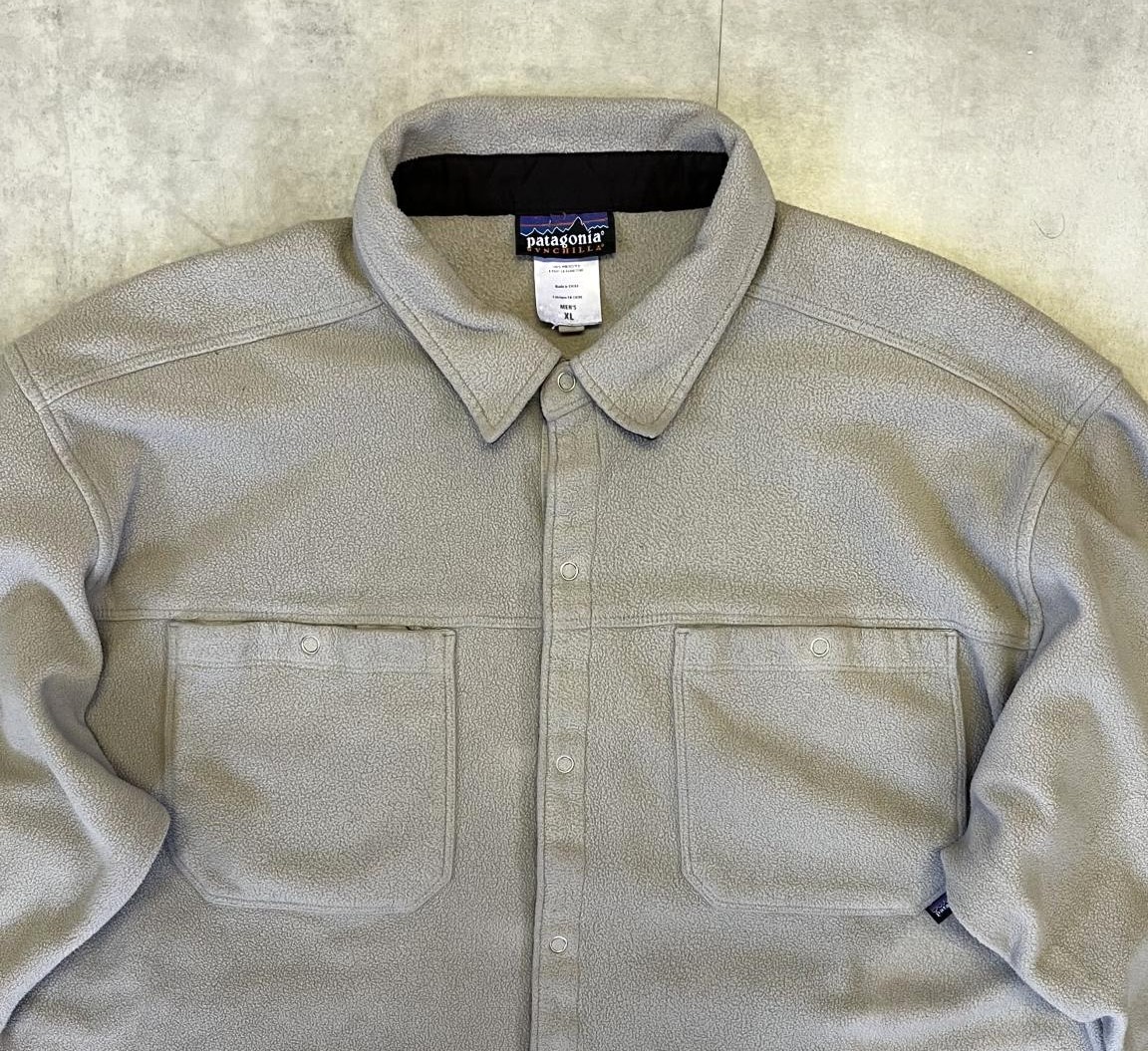 画像: 06'S PATAGONIA "SYNCHILLA" ドットスナップボタン フリースシャツ ベージュ (VINTAGE)