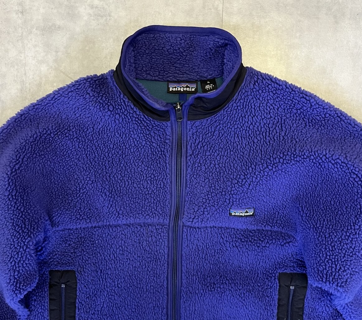 画像: 90'S PATAGONIA 初期レトロX 裏地P.E.F フリースジャケット パープルブルー USA製 (VINTAGE)