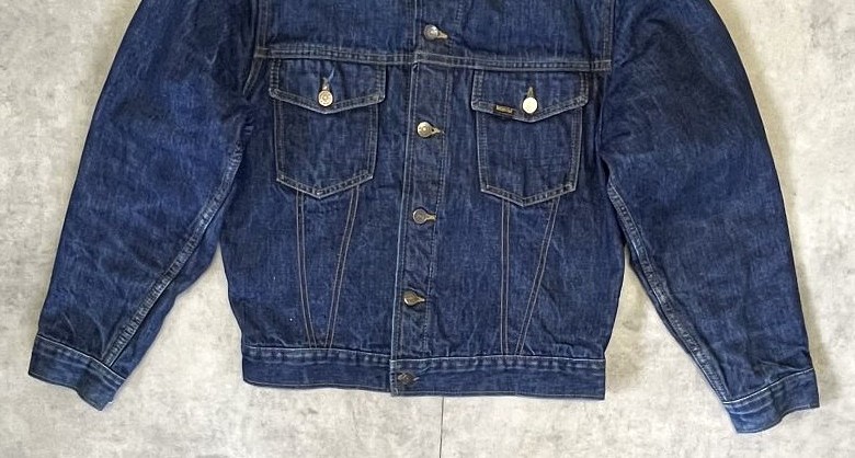 画像: 70'S ROEBUCKS 裏地キルティング 耳付きデニムジャケット インディゴ (VINTAGE)