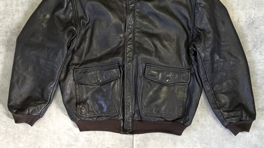 画像: 90'S LL Bean "A-2" レザー フライトジャケット ダークブラウン USA製 (VINTAGE)