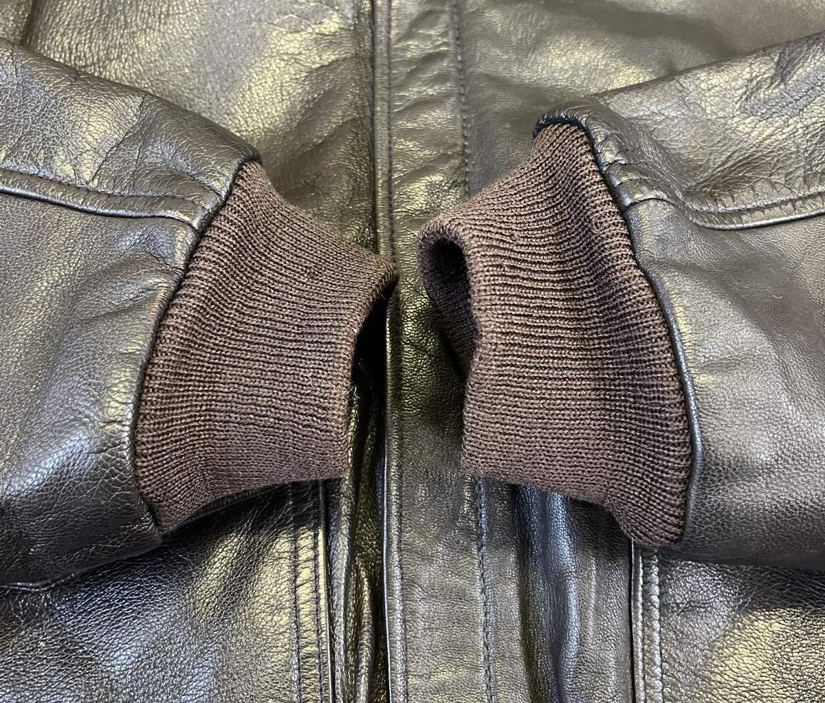 画像: 90'S LL Bean "A-2" レザー フライトジャケット ダークブラウン USA製 (VINTAGE)