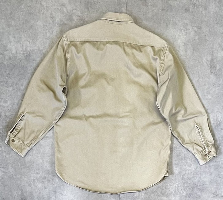 画像4: 50'S BIG MAC コットンツイル マチ付き 長袖 ワークシャツ ベージュ (VINTAGE)