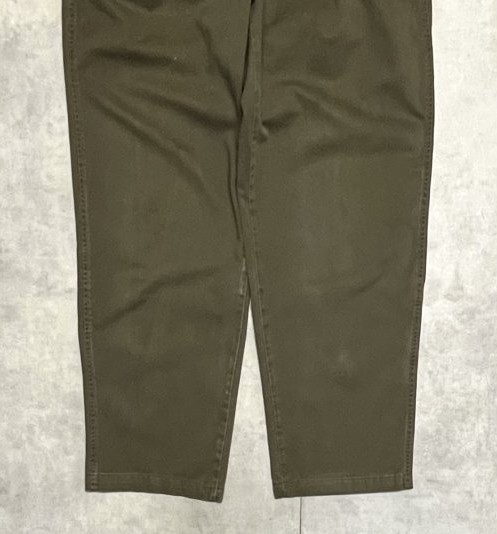 画像: 90'S RALPH LAUREN "ボックスロゴ" ツープリーツ チノパンツ オリーブ USA製 (VINTAGE)
