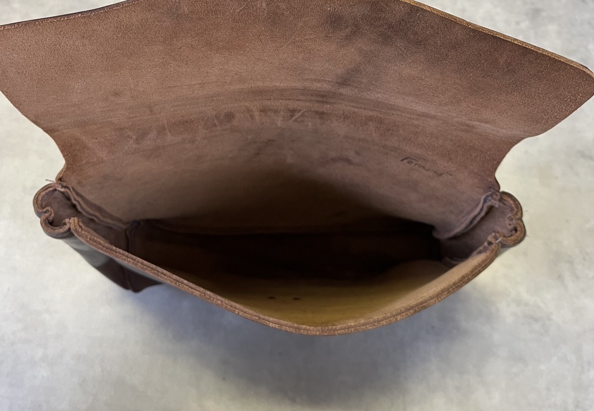 画像: FERNAND LEATHER "HORIZONTAL LATCH CLUTCH BAG" レザー クラッチバッグ ブラウン USA製 (VINTAGE)