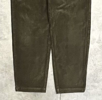 画像: 90'S RALPH LAUREN "ANDREW PANT" ツープリーツ 太畝コーデュロイパンツ ダークオリーブ (VINTAGE)