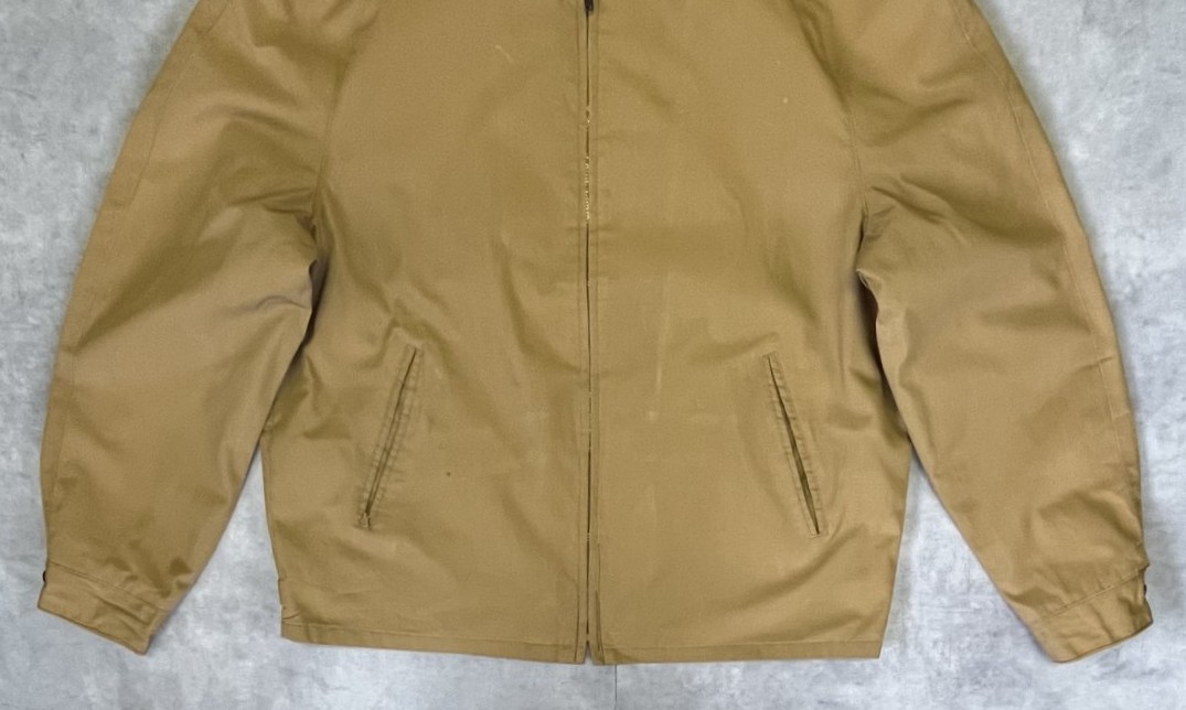 画像: 70'S SEARS チンスト付き スタンドカラー ドリズラージャケット TALONジップ ライトブラウン (VINTAGE)
