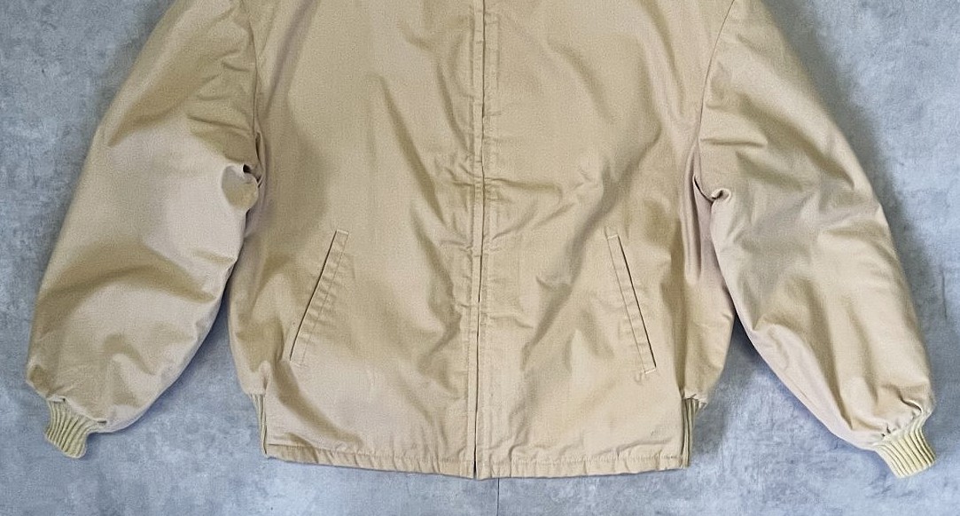 画像: 60'S ZERO KING 裏ボア付き ドリズラージャケット TALONジップ ベージュ USA製 (VINTAGE)