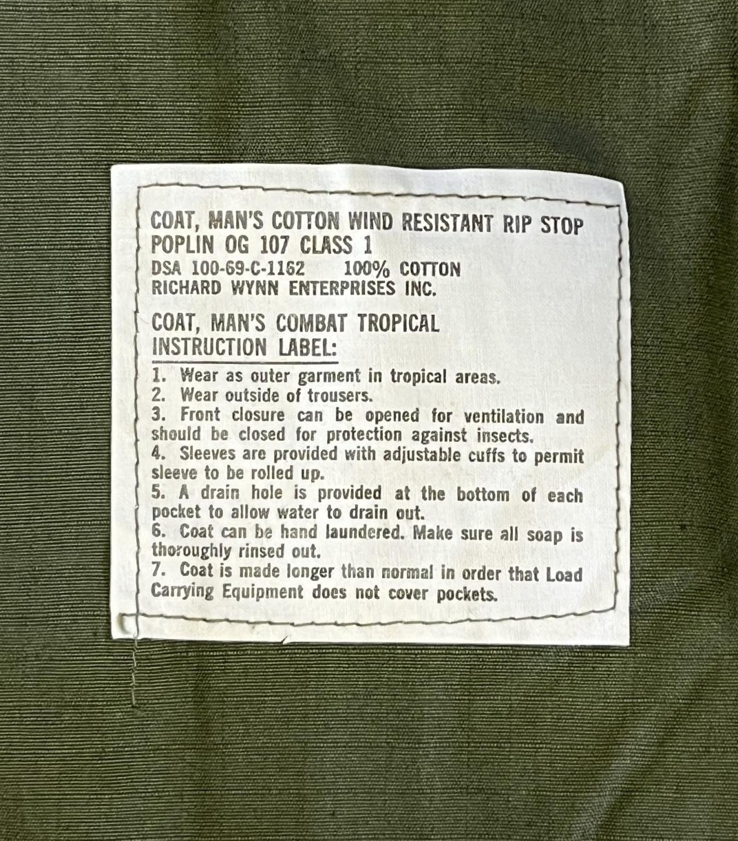 画像4: 60'S アメリカ軍 US ARMY "JUNGLE FATIGUE" リップストップ ファティーグジャケット L-SHORT (DEADSTOCK)